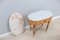 Mid-Century Birch and Marble Nightstands, 1940s, Set of 2, Image 4