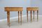 Mid-Century Nachttische aus Birke & Marmor, 1940er, 2er Set 6