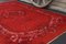 Türkischer Vintage Überfärbter Roter Teppich 8