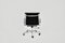 Silla acolchada de cuero negro atribuida a Charles & Ray Eames para ICF, años 70, Imagen 7