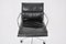 Sedia imbottita in pelle nera attribuita a Charles & Ray Eames per ICF, anni '70, Immagine 10