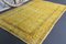 Vintage Turkish Yellow Brown Wool Rug 5