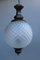 Italian Round Lantern in Murano Glass and Burnished Brass, 1950s 1