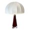 Cranberry Table Lamp from Orrefors, 1960s, Image 1