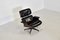 Lounge Chair in Black Leather and Rosewood by Charles & Ray Eames for Herman Miller, 1970s, Image 3