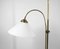 German Height-Adjustable Floor Lamp in Brass with Glass Shade, 1950s 9