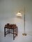 German Height-Adjustable Floor Lamp in Brass with Glass Shade, 1950s 17