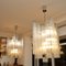 Large Vintage Glass Chandeliers attributed to Doria Leuchten, 1960s, Set of 2, Image 6