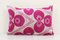 Housse de Coussin Lombaire Evil Eye Ikat en Velours et Soie Rose, 2010s 1