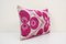 Velvet & Silk Pink Evil Eye Ikat Lumbar Cushion Cover, 2010s, Image 3