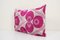 Velvet & Silk Pink Evil Eye Ikat Lumbar Cushion Cover, 2010s 4