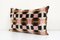 Pink Silk & Velvet Geometric Ikat Cushion Cover, 2010s 3