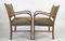 Mid-Century German Lounge Chairs in Khaki, 1950s, Set of 2 3