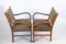 Mid-Century German Lounge Chairs in Khaki, 1950s, Set of 2 4