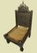 Chaise Basse Pida Vintage en Teck Sculpté à la Main, Inde, 1920s 2