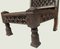 Traditioneller indischer Vintage Rajistan Tribal Hand-Carved Teak Pida Low Chair, 1920er 6