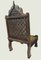 Traditioneller indischer Vintage Rajistan Tribal Hand-Carved Teak Pida Low Chair, 1920er 3