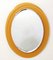 Oval Beveled Wall Mirror with Orange Glass Frame in the style of Fontana Arte, 1960s 4
