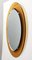 Oval Beveled Wall Mirror with Orange Glass Frame in the style of Fontana Arte, 1960s 7