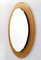 Oval Beveled Wall Mirror with Orange Glass Frame in the style of Fontana Arte, 1960s 6