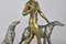 Louis Riché, Elégante aux Lévriers, 1920-1940, Bronze sur Socle en Onyx 20