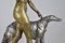 Louis Riché, Elégante aux Lévriers, 1920-1940, Bronze sur Socle en Onyx 16