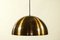 Lampada a sospensione vintage in ottone, anni '60, Immagine 3