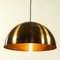 Vintage Brass Hemisphere Pendant Lamp, 1960s 1