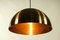 Vintage Brass Hemisphere Pendant Lamp, 1960s 2