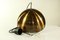 Vintage Brass Hemisphere Pendant Lamp, 1960s 7