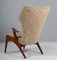 Lounge Chair in Sheepskin attributed to Kurt Østervig, 1960s, Image 8