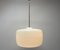 Grande Suspension Mid-Century en Verre Laiteux, 1960s 4