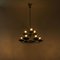 Chandelier in Brass and Green Meta in the style of Stilnovo, Italy, 1960s 11