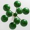 Chandelier in Brass and Green Meta in the style of Stilnovo, Italy, 1960s, Image 6