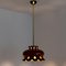 Fat Lava Brown Ceramic Glazed Chandelier, Germany, 1960 7