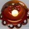 Lámpara de araña alemana de cerámica esmaltada en marrón Fat Lava, 1960, Imagen 8