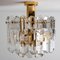 Brass and Glass Flush Mount attributed to J. T. Kalmar for Kalmar, Austria, 1970s 14