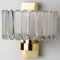 Brass and Glass Wall Light Fixture from Hillebrand, 1970s 4