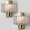 Brass and Glass Wall Light Fixture from Hillebrand, 1970s 2