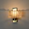 Brass and Glass Wall Light Fixture from Hillebrand, 1970s 7
