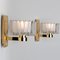Brass and Glass Wall Light Fixture from Hillebrand, 1970s 8