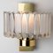 Brass and Glass Wall Light Fixture from Hillebrand, 1970s 11