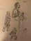 Unknown, Noblemen and Noblewomen, Original Pencil Drawing, Mid 20th Century, Immagine 1