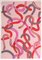 Dittico con curve rosse di Natalia Roman, 2022, acrilico su carta da acquerello, Immagine 3