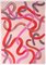 Natalia Roman, Díptico de curvas de lápiz labial rojo, 2022, acrílico sobre papel de acuarela, Imagen 4
