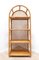 Mid-Century Bamboo, Cane & Wicker Boho Shelving Unit Bookcase, 1960 5