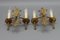 Late 19th Century French Gilt Wrought Iron Sconces, 1890s, Set of 2, Image 16