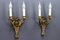 Louis XV French Bronze Cherubs Wall Sconces, 1930s, Set of 2 5