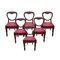 Victorian Balloon Back Dining Chairs in Walnut and Mahogany, Set of 6, Image 1