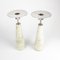 Silver and Marble Candleholders by Maria Spjut, 1990s, Set of 2 1